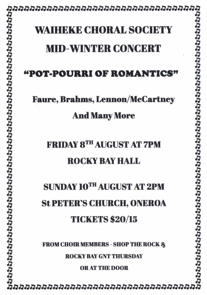 Potpourri for Romantics concert